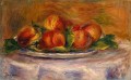 peaches on a plate still life Pierre Auguste Renoir